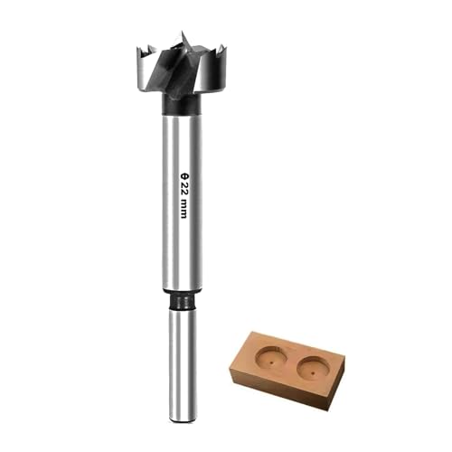GLRYD Forstnerbohrer für Holz Ø 22mm, 8mm Schaft, Holzbohrer aus HRC50-Hochleistungs-Kohlenstoffstahl Wellenförmige Schneidkanten, Extrem Scharf, Präzise Zentrierung, für Hartholz,Faserplatten GLRYD Forstnerbohrer für Holz Ø 22mm, 8mm Schaft, Holzbohrer aus HRC50-Hochleistungs-Kohlenstoffstahl Wellenförmige Schneidkanten, Extrem Scharf, Präzise Zentrierung, für Hartholz,Faserplatten von glryd