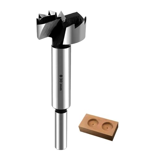 GLRYD Forstnerbohrer für Holz Ø 30mm, 8mm Schaft, Holzbohrer aus HRC50-Hochleistungs-Kohlenstoffstahl Wellenförmige Schneidkanten, Extrem Scharf, Präzise Zentrierung, für Hartholz,Faserplatten GLRYD Forstnerbohrer für Holz Ø 30mm, 8mm Schaft, Holzbohrer aus HRC50-Hochleistungs-Kohlenstoffstahl Wellenförmige Schneidkanten, Extrem Scharf, Präzise Zentrierung, für Hartholz,Faserplatten von glryd