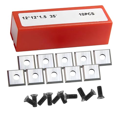 glryd Hartmetall-Wendeplatten, Wendeplatten Wendemesser 10 Stück Ersatzklingen, 12x12x1,5 mm, 35°, Vierkant geschärft, für Holzdrechselwerkzeuge glryd Hartmetall-Wendeplatten, Wendeplatten Wendemesser 10 Stück Ersatzklingen, 12x12x1,5 mm, 35°, Vierkant geschärft, für Holzdrechselwerkzeuge von glryd