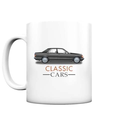 glstkrrn W201 Classic Cars Tasse, Keramik, 330ml von glstkrrn