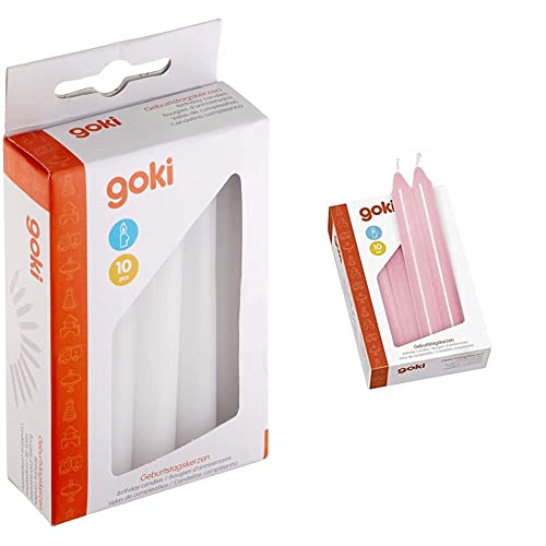 Goki 15051 - Dekoration - Geburtstagskerzen-Set für GK 106/108/55985/60975 Weiß & Geburtstagskerzen ROSA 10er Set Goki 15051 - Dekoration - Geburtstagskerzen-Set für GK 106/108/55985/60975 Weiß & Geburtstagskerzen ROSA 10er Set von goki
