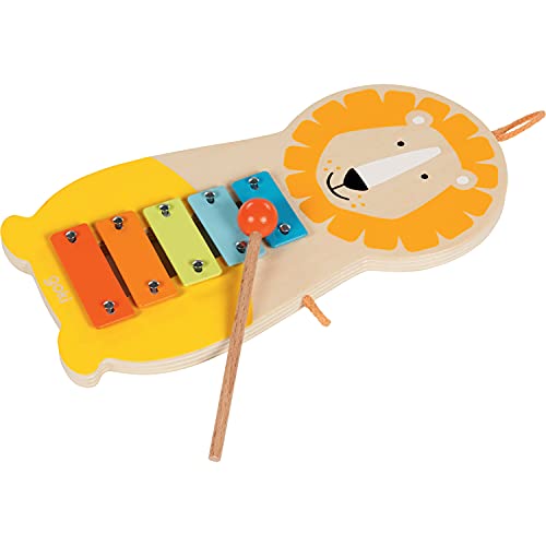 Goki Xylophon Löwe: 12,5 x 25,5 x 1,6 cm, Holz, Metall, 5 Tonplatten, per Stück von goki