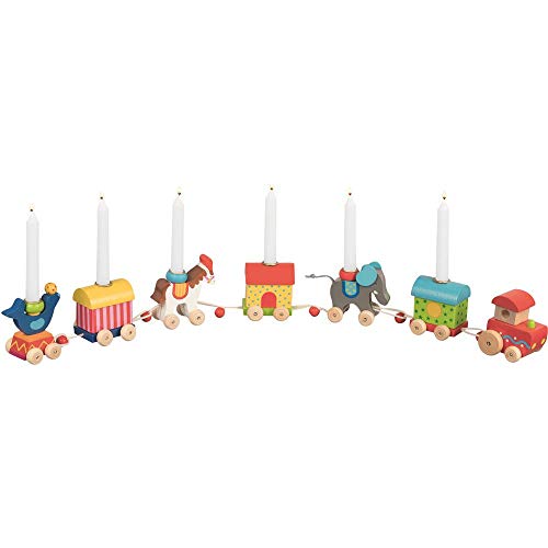 goki 2396 - Geburtstagszug Zirkuswelt + Kerzen-Set Blau von goki