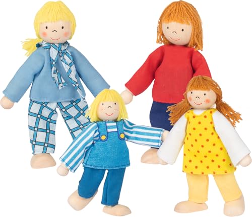 goki 51955 - Biegepuppen junge Familie, nachhaltige Holzfiguren, Holzpuppen für Kinder, beweglich robustes Holzspielzeug, kreatives Kinderspielzeug, naturbelassen - 4er Set, ab 3 Jahre goki 51955 - Biegepuppen junge Familie, nachhaltige Holzfiguren, Holzpuppen für Kinder, beweglich robustes Holzspielzeug, kreatives Kinderspielzeug, naturbelassen - 4er Set, ab 3 Jahre von goki