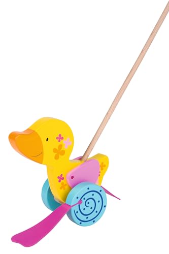 goki 54913 Schiebetier Ente, Susibelle, 31 x 10 x 66,5 cm, Holz, Lauflernspielzeug mit watschelnden Gummifüßen, ab 1 Jahr goki 54913 Schiebetier Ente, Susibelle, 31 x 10 x 66,5 cm, Holz, Lauflernspielzeug mit watschelnden Gummifüßen, ab 1 Jahr von goki