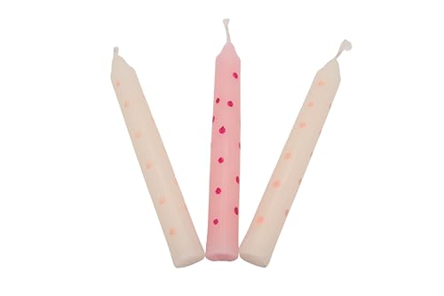 goki 60697 - Geburtstagskerzen 10 Stück rosa und weiß gepunktet, Wachskerzen, 10 cm goki 60697 - Geburtstagskerzen 10 Stück rosa und weiß gepunktet, Wachskerzen, 10 cm von goki