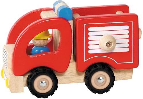 goki Feuerwehrwagen – Klassisches Holzspielzeug mit ausziehbarer Leiter, Rückzugmotor und Holzfigur, fördert Motorik und kreatives Spielen, ideal für Kinder ab 2 Jahren 16,7 x 9,1 x 10,5 cm goki Feuerwehrwagen – Klassisches Holzspielzeug mit ausziehbarer Leiter, Rückzugmotor und Holzfigur, fördert Motorik und kreatives Spielen, ideal für Kinder ab 2 Jahren 16,7 x 9,1 x 10,5 cm von goki