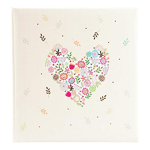 goldbuch 08 182 - Hochzeitsalbum Flowers in The Heart im Turnowsky Design, Fotoalbum mit 60 weißen Seiten und Pergamin, Erinnerungsalbum mit Goldprägung, Album mit Blumen Herz, ca. 30 x 31 x 4 cm von goldbuch