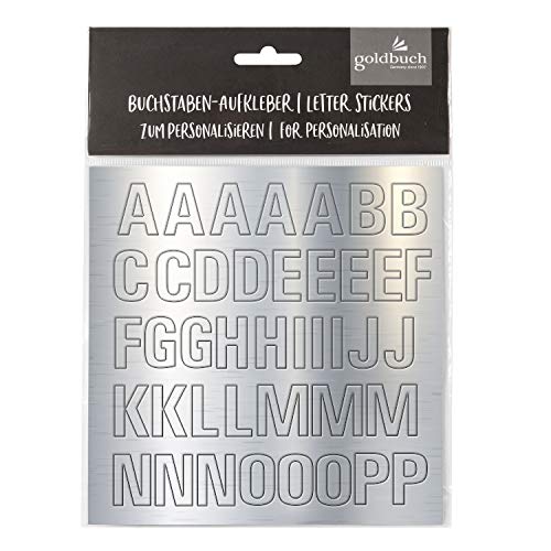 goldbuch 10209 Klebebuchstaben Set in Silber, Buchstaben zum Kleben mit 2 Bögen, Stickerbogen mit Alphabet Aufkleber von A bis Z, Zahlen Sticker von 0 bis 9, Umlaute, Punkte, Minus und ß Zeichen goldbuch 10209 Klebebuchstaben Set in Silber, Buchstaben zum Kleben mit 2 Bögen, Stickerbogen mit Alphabet Aufkleber von A bis Z, Zahlen Sticker von 0 bis 9, Umlaute, Punkte, Minus und ß Zeichen von goldbuch