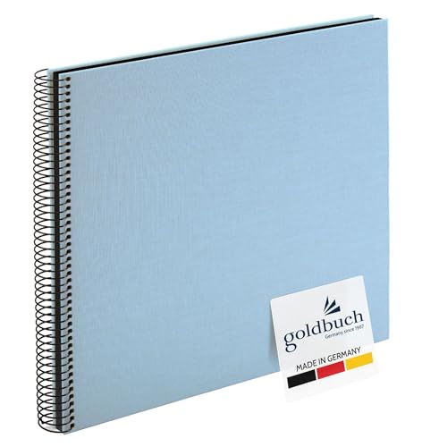 goldbuch 25 529 Spiralalbum Bella Vista, Foto Album 35 x 30 cm, Fotoalbum mit 40 schwarze Seiten, Erinnerungsalbum aus Leinen, Fotobuch für Bilder und Fotos zum Einkleben, Scrapbook, Himmelblau goldbuch 25 529 Spiralalbum Bella Vista, Foto Album 35 x 30 cm, Fotoalbum mit 40 schwarze Seiten, Erinnerungsalbum aus Leinen, Fotobuch für Bilder und Fotos zum Einkleben, Scrapbook, Himmelblau von goldbuch