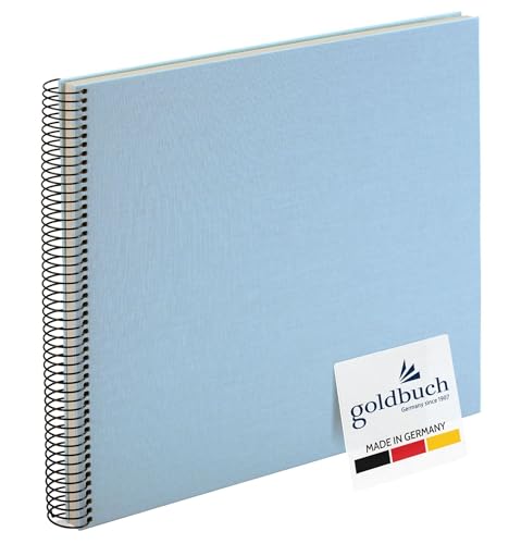 goldbuch 25 829 Spiralalbum Bella Vista, Foto Album 35 x 30 x 1,5 cm - Spirale ⌀ 2,8 cm, Fotoalbum, 40 weiße Seiten, Erinnerungsalbum Leinen, Fotobuch für Bilder und Fotos zum Einkleben, Himmelblau goldbuch 25 829 Spiralalbum Bella Vista, Foto Album 35 x 30 x 1,5 cm - Spirale ⌀ 2,8 cm, Fotoalbum, 40 weiße Seiten, Erinnerungsalbum Leinen, Fotobuch für Bilder und Fotos zum Einkleben, Himmelblau von goldbuch