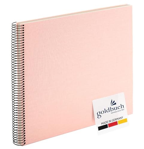 goldbuch 25322 Spiralalbum Bella Vista, Foto Album 35 x 30 cm, Fotoalbum mit 40 weiße Seiten, Erinnerungsalbum aus Leinen, Fotobuch für Bilder und Fotos zum Einkleben, Rosé goldbuch 25322 Spiralalbum Bella Vista, Foto Album 35 x 30 cm, Fotoalbum mit 40 weiße Seiten, Erinnerungsalbum aus Leinen, Fotobuch für Bilder und Fotos zum Einkleben, Rosé von goldbuch