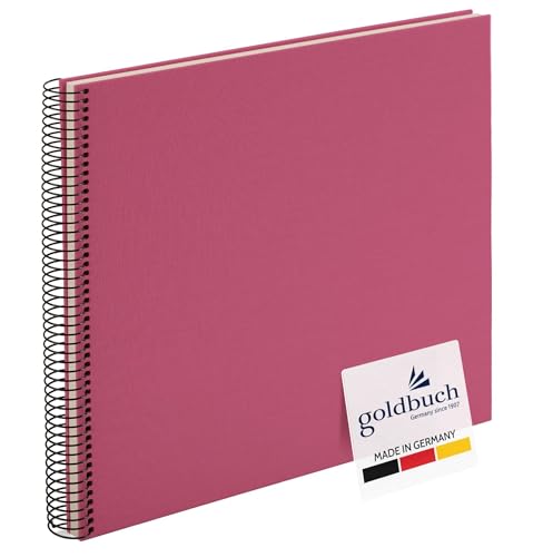 goldbuch 25608 Spiralalbum Bella Vista, Foto Album 35 x 30 cm, Fotoalbum mit 40 weiße Seiten, Erinnerungsalbum aus Leinen, Fotobuch für Bilder und Fotos zum Einkleben, Fuchsia goldbuch 25608 Spiralalbum Bella Vista, Foto Album 35 x 30 cm, Fotoalbum mit 40 weiße Seiten, Erinnerungsalbum aus Leinen, Fotobuch für Bilder und Fotos zum Einkleben, Fuchsia von goldbuch