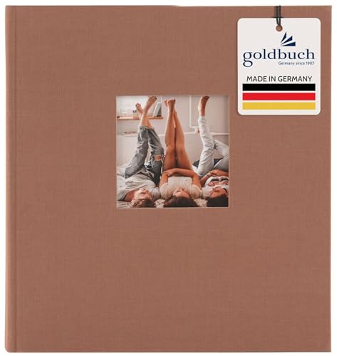 goldbuch 27 719 Fotoalbum mit Fensterausschnitt, Bella Vista Trend, Erinnerungsalbum 30 x 31 cm, Foto Album 60 weiße Seiten mit Pergamin-Trennblättern, Scrapbook, Fotobuch aus Leinen, Haselnuss goldbuch 27 719 Fotoalbum mit Fensterausschnitt, Bella Vista Trend, Erinnerungsalbum 30 x 31 cm, Foto Album 60 weiße Seiten mit Pergamin-Trennblättern, Scrapbook, Fotobuch aus Leinen, Haselnuss von goldbuch