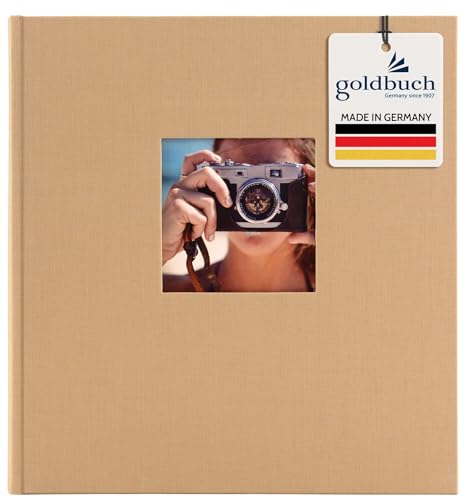 goldbuch 27 846 Fotoalbum mit Bildausschnitt, Bella Vista Aqua, Erinnerungsalbum im Format 30 x 31 cm, Foto Album 60 schwarze Seiten mit Pergamin-Trennblättern, Fotobuch aus Leinen, Einband Beige goldbuch 27 846 Fotoalbum mit Bildausschnitt, Bella Vista Aqua, Erinnerungsalbum im Format 30 x 31 cm, Foto Album 60 schwarze Seiten mit Pergamin-Trennblättern, Fotobuch aus Leinen, Einband Beige von goldbuch