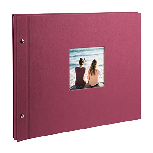 goldbuch 28508 Schraubalbum mit Fensterausschnitt, Bella Vista Trend, 39 x 31 cm, Fotoalbum mit 40 schwarze Seiten mit Pergamin-Trennblättern, Album erweiterbar, Fotobuch aus Leinen, Fuchsia goldbuch 28508 Schraubalbum mit Fensterausschnitt, Bella Vista Trend, 39 x 31 cm, Fotoalbum mit 40 schwarze Seiten mit Pergamin-Trennblättern, Album erweiterbar, Fotobuch aus Leinen, Fuchsia von goldbuch