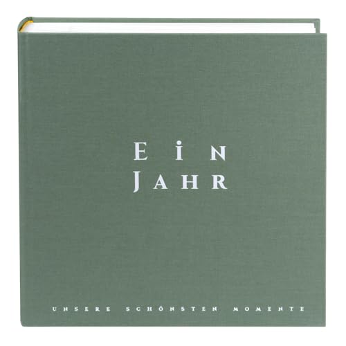 goldbuch 31 034 Fotoalbum EIN JAHR, Fotobuch mit 100 weißen Seiten mit Pergamin Trennblätter, Album mit Leinen Einband, bis zu 600 Bilder, Hochwertiges Papier, Jumboalbum, Artischocke, 30 x 31 x 6 cm goldbuch 31 034 Fotoalbum EIN JAHR, Fotobuch mit 100 weißen Seiten mit Pergamin Trennblätter, Album mit Leinen Einband, bis zu 600 Bilder, Hochwertiges Papier, Jumboalbum, Artischocke, 30 x 31 x 6 cm von goldbuch