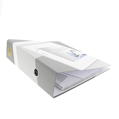 goldbuch 33001 Ordner (A4, 28,5 cm x 32 cm, Unser Haus, 8 cm Rückenbreite, Kunstdruck) grau von goldbuch