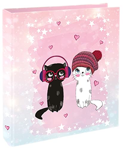 goldbuch 35 299 Ordner Music for Cats, Aktenordner 28,5 x 32 x 5 cm, Einband aus Kunstdruck, Hefter mit Hebelmechanik, Heftordner Rosa, Motiv Katzen, Heftordner für Mädchen und Jungen goldbuch 35 299 Ordner Music for Cats, Aktenordner 28,5 x 32 x 5 cm, Einband aus Kunstdruck, Hefter mit Hebelmechanik, Heftordner Rosa, Motiv Katzen, Heftordner für Mädchen und Jungen von goldbuch