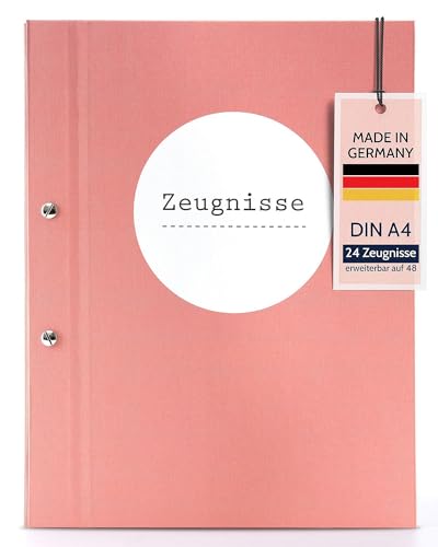 goldbuch 36 1011 Zeugnismappe Pastell, Urkundenmappe DIN A4, Dokumentenmappe mit Schraubverschluss Sichttaschen, Ordnungsmappe aus Leinenstruktur mit 12 Hüllen, ca. 24 x 31 x 1,5 cm, Papier, Rosé goldbuch 36 1011 Zeugnismappe Pastell, Urkundenmappe DIN A4, Dokumentenmappe mit Schraubverschluss Sichttaschen, Ordnungsmappe aus Leinenstruktur mit 12 Hüllen, ca. 24 x 31 x 1,5 cm, Papier, Rosé von goldbuch