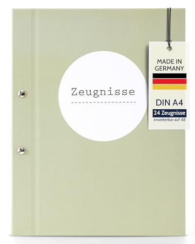 goldbuch 36112 Zeugnismappe Pastell Grün, Urkundenmappe DIN A4, Dokumentenmappe mit Schraubverschluss und 12 Sichttaschen, Ordnungsmappe aus Leinenstruktur mit 12 Hüllen, ca. 24x 31 x 1,5 cm goldbuch 36112 Zeugnismappe Pastell Grün, Urkundenmappe DIN A4, Dokumentenmappe mit Schraubverschluss und 12 Sichttaschen, Ordnungsmappe aus Leinenstruktur mit 12 Hüllen, ca. 24x 31 x 1,5 cm von goldbuch