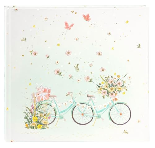 goldbuch 50 042 Gästebuch Floral Tandem, Hochzeitsgästealbum mit 100 illustrierten Seiten, Fotogästebuch mit Hardcover aus Kunstdruck mit blumigem Tandem-Motiv, ca. 24,5 x 22,5 x 3,5 cm, Weiß goldbuch 50 042 Gästebuch Floral Tandem, Hochzeitsgästealbum mit 100 illustrierten Seiten, Fotogästebuch mit Hardcover aus Kunstdruck mit blumigem Tandem-Motiv, ca. 24,5 x 22,5 x 3,5 cm, Weiß von goldbuch