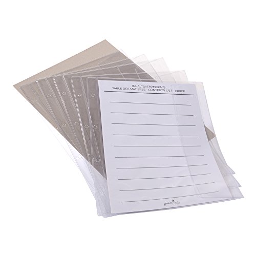 goldbuch 83005 5 Ersatztaschen für goldbuch Dokumentenmappe, Sichthüllen mit Umschlagklappe, Klarsicht-Hülle, Dokumentenhülle mit 4 fach Lochung, Passend für DIN A4 Mappen, ca. 22,7 x 33 cm goldbuch 83005 5 Ersatztaschen für goldbuch Dokumentenmappe, Sichthüllen mit Umschlagklappe, Klarsicht-Hülle, Dokumentenhülle mit 4 fach Lochung, Passend für DIN A4 Mappen, ca. 22,7 x 33 cm von goldbuch