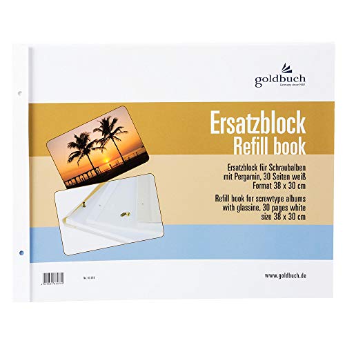 goldbuch Ersatzblock für Schraubalben, 380 x 300 mm, weiß von goldbuch