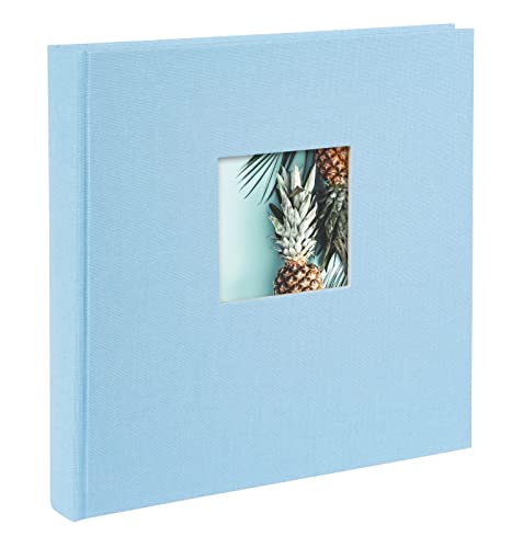 goldbuch 24 829 Fotoalbum mit Fensterausschnitt Himmelblau, Bella Vista, Erinnerungsalbum 25 x 25 cm, Foto Album 60 weiße Seiten mit Pergamin-Trennblättern, Fotobuch aus Leinen, Einband Blau goldbuch 24 829 Fotoalbum mit Fensterausschnitt Himmelblau, Bella Vista, Erinnerungsalbum 25 x 25 cm, Foto Album 60 weiße Seiten mit Pergamin-Trennblättern, Fotobuch aus Leinen, Einband Blau von goldbuch