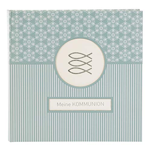 goldbuch Fotoalbum für die Kommunion, Mandala, 25x25 cm, 60 weiße Seiten, 4 Seiten Textvorspann, Kunstdruck, Weiß/Türkis, 03 142 von goldbuch