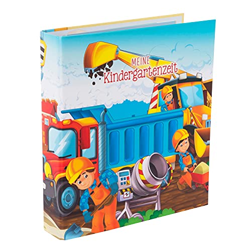 goldbuch Kindergarten Sammelordner DIN A4, Kitaordner Motiv Baustelle, Ringbuch Ordner aus Pappe, Rückenbreite 5,5 cm, Motivordner mit Kunstdruck, Multifunktionsordner, Karton goldbuch Kindergarten Sammelordner DIN A4, Kitaordner Motiv Baustelle, Ringbuch Ordner aus Pappe, Rückenbreite 5,5 cm, Motivordner mit Kunstdruck, Multifunktionsordner, Karton von goldbuch