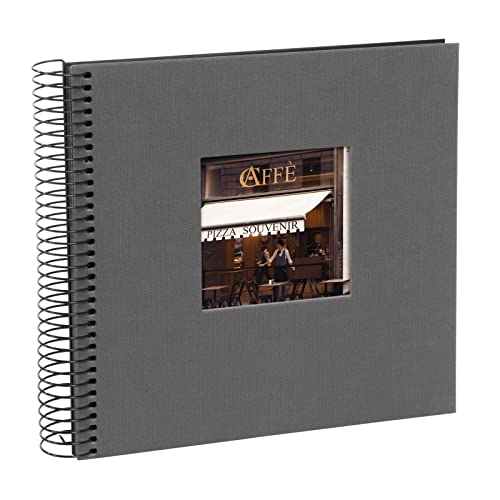 goldbuch Spiralalbum Bella Vista, Erinnerungsalbum aus Leinen mit Titelbild Ausstanzung, Fotoalbum mit 40 Schwarze Seiten, Fotobuch zum Einkleben, Foto Album, Grau, ca. 20 x 20 x 2,7 cm, 12725 goldbuch Spiralalbum Bella Vista, Erinnerungsalbum aus Leinen mit Titelbild Ausstanzung, Fotoalbum mit 40 Schwarze Seiten, Fotobuch zum Einkleben, Foto Album, Grau, ca. 20 x 20 x 2,7 cm, 12725 von goldbuch