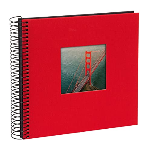 goldbuch Spiralalbum Bella Vista, Erinnerungsalbum aus Leinen mit Titelbild Ausstanzung, Fotoalbum mit 40 Schwarze Seiten, Fotobuch zum Einkleben, Foto Album, Rot, ca. 20 x 20 x 2,7 cm 12 773 goldbuch Spiralalbum Bella Vista, Erinnerungsalbum aus Leinen mit Titelbild Ausstanzung, Fotoalbum mit 40 Schwarze Seiten, Fotobuch zum Einkleben, Foto Album, Rot, ca. 20 x 20 x 2,7 cm 12 773 von goldbuch