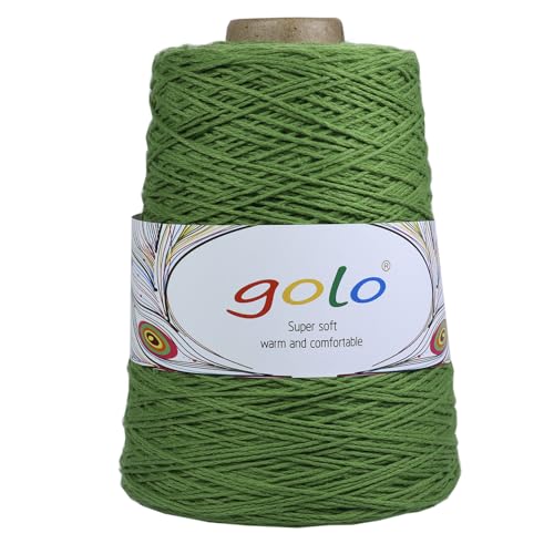 Baumwoll-Konengarn 8/4 - Hochwertiges Baumwollgarn für Handarbeit, Stricken & Häkeln (Naturfaser, DIY Wolle, Handstrickgarn von golo