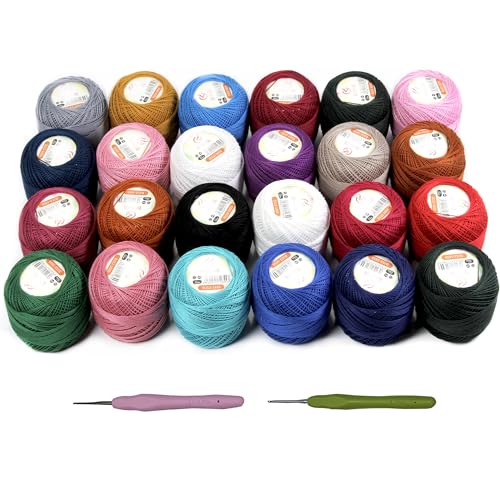 Bunte Häkelgarn 24-Bälle 2-Haken enthalten Ein Ball 10g Garn für Hand Strickgarn zum Häkeln Bunte Häkelgarn 24-Bälle 2-Haken enthalten Ein Ball 10g Garn für Hand Strickgarn zum Häkeln von golo