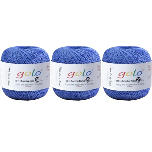 golo 3 Knäuel Häkelgarn Größe 20 Garn zum Handstricken golo 3 Knäuel Häkelgarn Größe 20 Garn zum Handstricken von golo