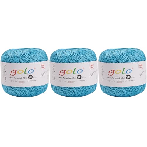 golo 3 Knäuel Häkelgarn Größe 30 Garn zum Handstricken golo 3 Knäuel Häkelgarn Größe 30 Garn zum Handstricken von golo