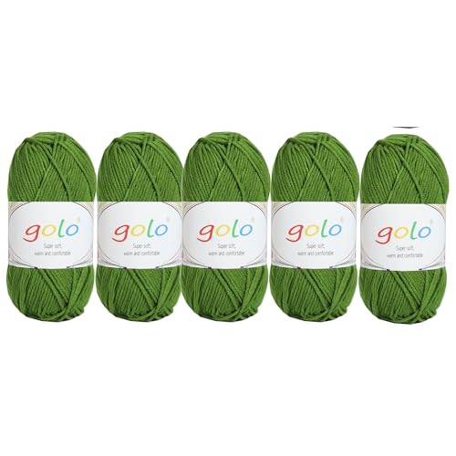 golo Acrylgarn, 250 g, 0,55 kg, Milch-Baumwollgarn zum Handstricken, Garn zum Häkeln golo Acrylgarn, 250 g, 0,55 kg, Milch-Baumwollgarn zum Handstricken, Garn zum Häkeln von golo
