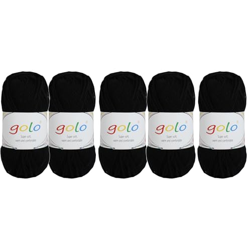 golo Acrylgarn, 250 g, 0,55 kg, Milch-Baumwollgarn zum Handstricken, Garn zum Häkeln golo Acrylgarn, 250 g, 0,55 kg, Milch-Baumwollgarn zum Handstricken, Garn zum Häkeln von golo