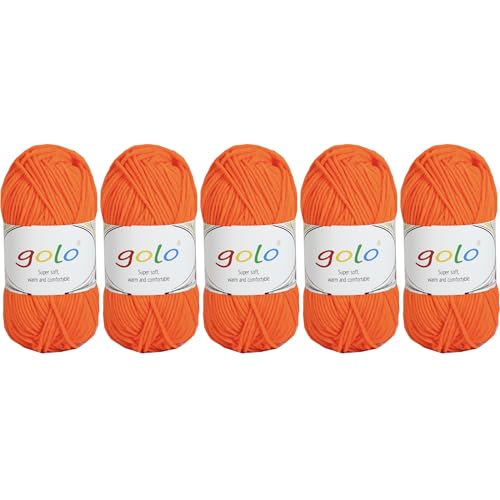 golo Acrylgarn, 250 g, 0,55 kg, Milch-Baumwollgarn zum Handstricken, Garn zum Häkeln golo Acrylgarn, 250 g, 0,55 kg, Milch-Baumwollgarn zum Handstricken, Garn zum Häkeln von golo
