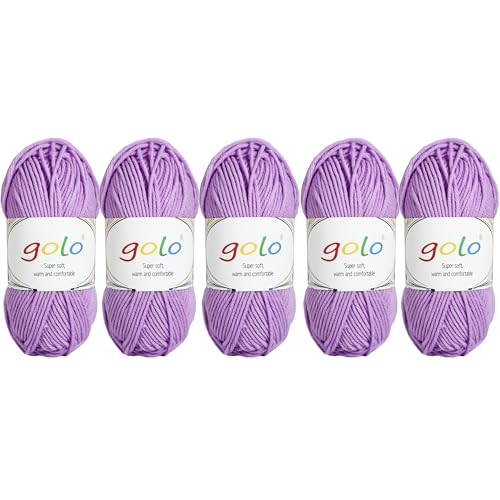 golo Acrylgarn, 250 g, 0,55 kg, Milch-Baumwollgarn zum Handstricken, Garn zum Häkeln golo Acrylgarn, 250 g, 0,55 kg, Milch-Baumwollgarn zum Handstricken, Garn zum Häkeln von golo