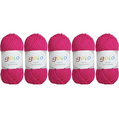 golo Acrylgarn, 250 g, 0,55 kg, Milch-Baumwollgarn zum Handstricken, Garn zum Häkeln golo Acrylgarn, 250 g, 0,55 kg, Milch-Baumwollgarn zum Handstricken, Garn zum Häkeln von golo