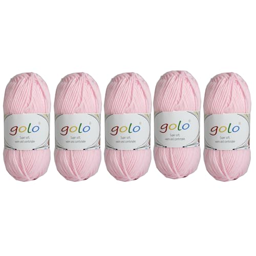 golo Acrylgarn, 250 g, 0,55 kg, Milch-Baumwollgarn zum Handstricken, Garn zum Häkeln golo Acrylgarn, 250 g, 0,55 kg, Milch-Baumwollgarn zum Handstricken, Garn zum Häkeln von golo