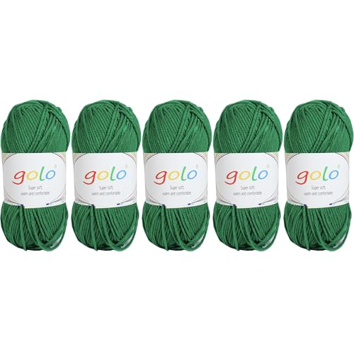 golo Acrylgarn, 250 g, 0,55 kg, Milch-Baumwollgarn zum Stricken von Hand golo Acrylgarn, 250 g, 0,55 kg, Milch-Baumwollgarn zum Stricken von Hand von golo