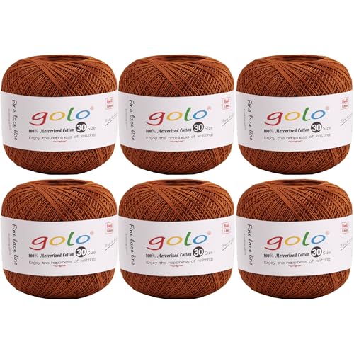 golo Häkelgarn 6 Bälle Stickgarne Garn zum Häkeln für handgestricktes Häkelgarn Gewinde häkeln von golo