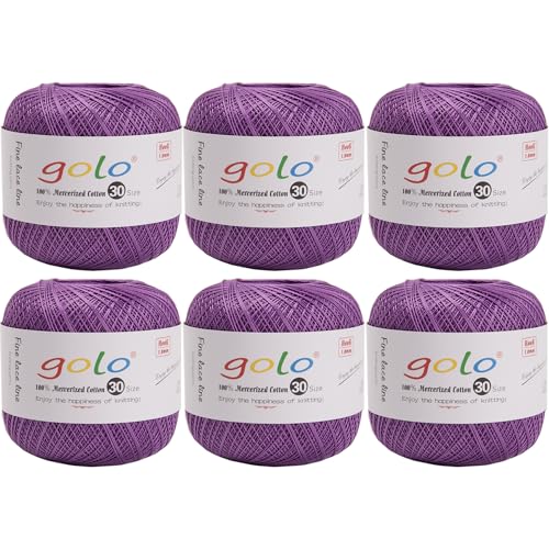 golo Häkelgarn 6 Bälle Stickgarne Garn zum Häkeln für handgestricktes Häkelgarn Gewinde häkeln von golo