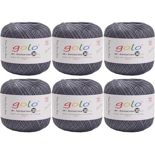 golo Häkelgarn 6 Bälle Stickgarne Garn zum Häkeln für handgestricktes Häkelgarn Gewinde häkeln von golo