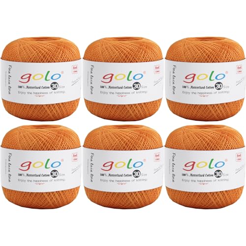 golo Häkelgarn 6 Bälle Stickgarne Garn zum Häkeln für handgestricktes Häkelgarn Gewinde häkeln von golo
