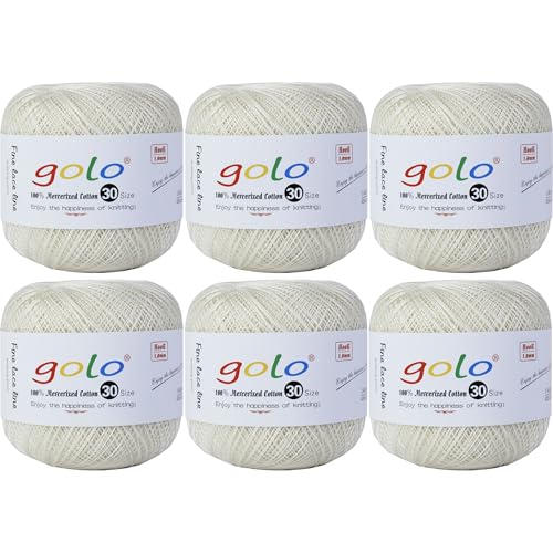 golo Häkelgarn 6Bälle Stickgarne Garn zum Häkeln für handgestricktes Häkelgarn Gewinde häkeln von golo