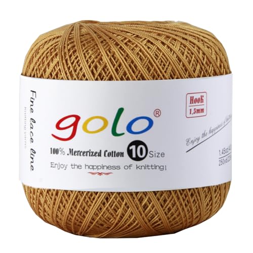 golo Häkelgarn Größe 10 Baumwollgarn zum Klöppeln Spitzenfaden 635 von golo